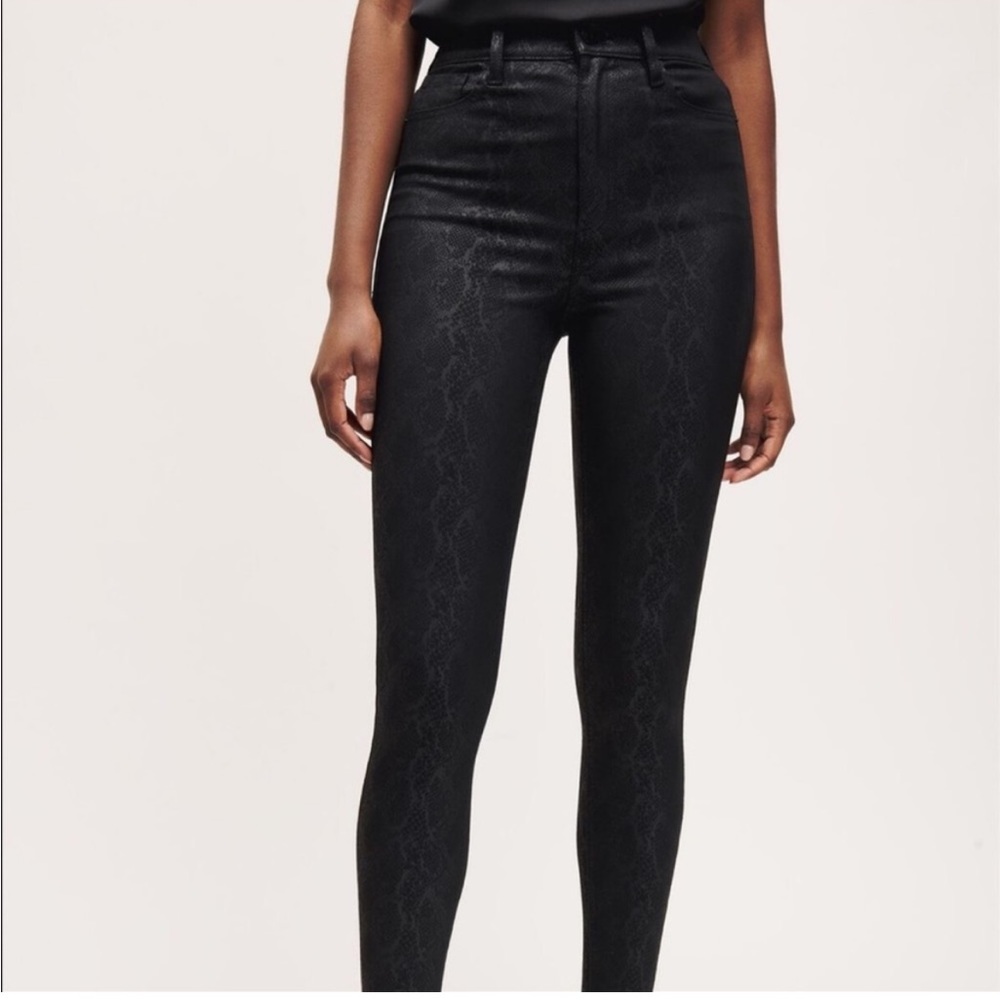 Dynamite Kate High Waisted Snake Skin Coated Skinny Jeans size 27